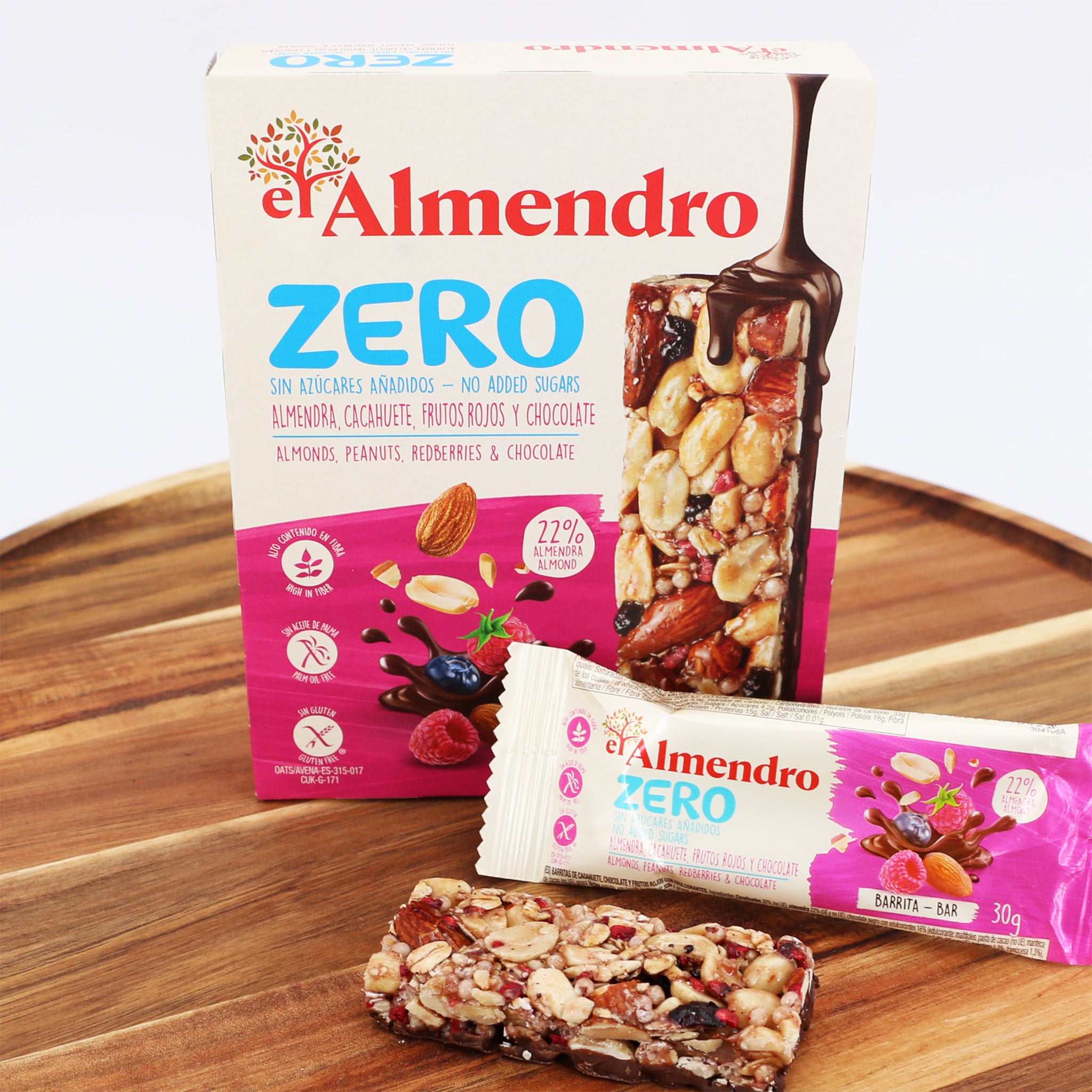 Energieriegel Rote Beeren 0% Zucker / El Almendro / Barritas Zero frutos vermelhos, 4x30g - Image 2