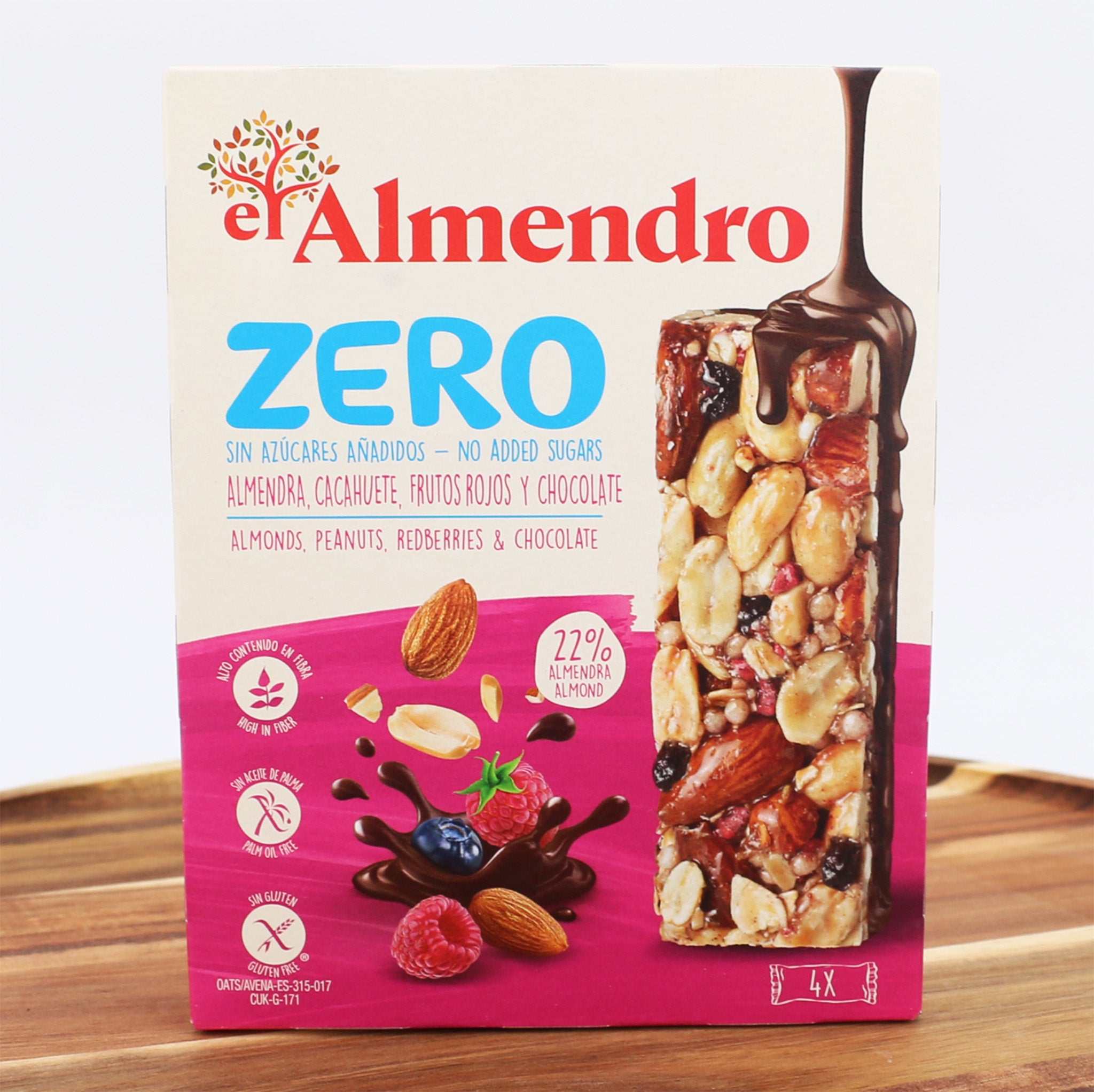 Energieriegel Rote Beeren 0% Zucker / El Almendro / Barritas Zero frutos vermelhos, 4x30g - Image 3