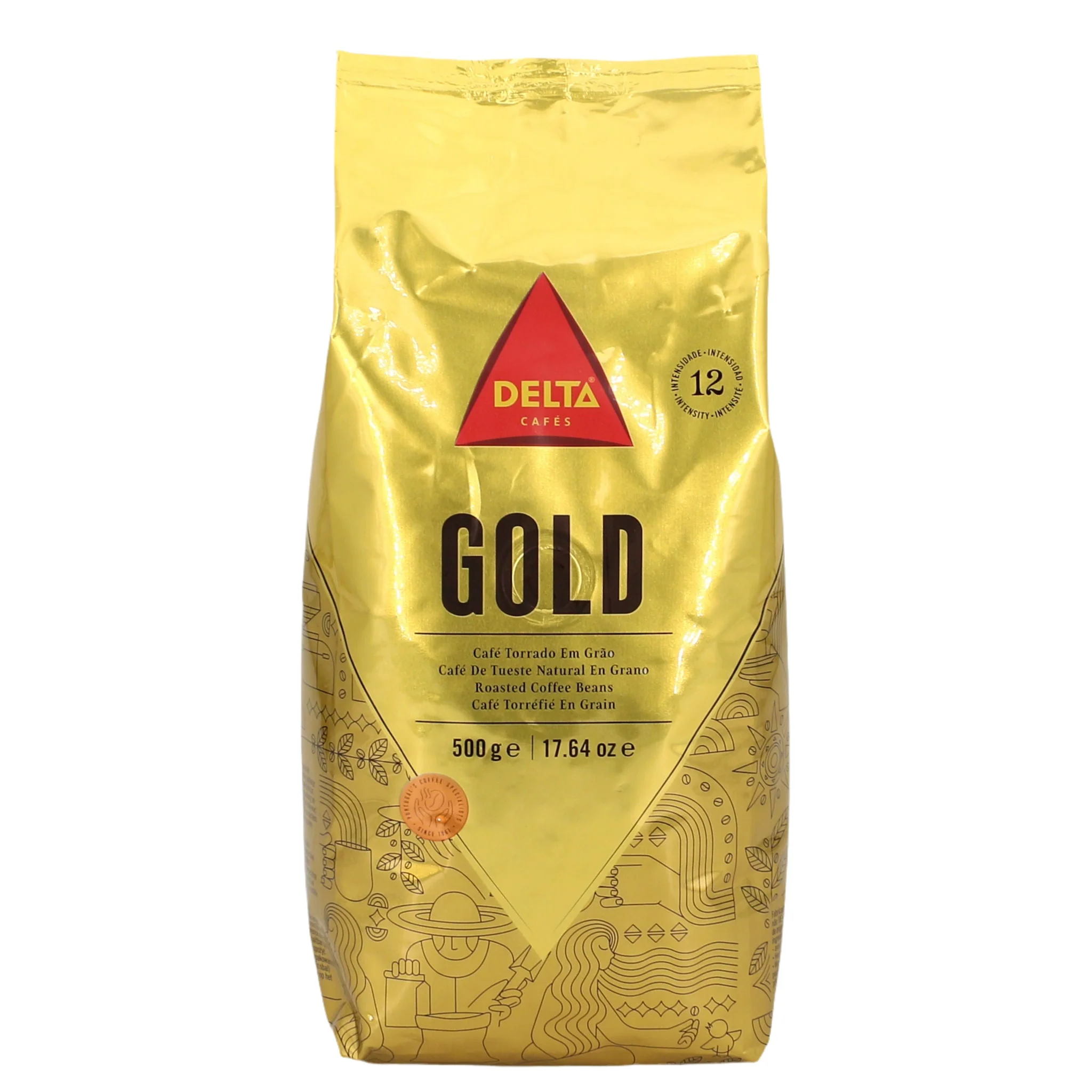 Kaffee Gold ganze Bohne / Delta / Café gold, grão, 500g