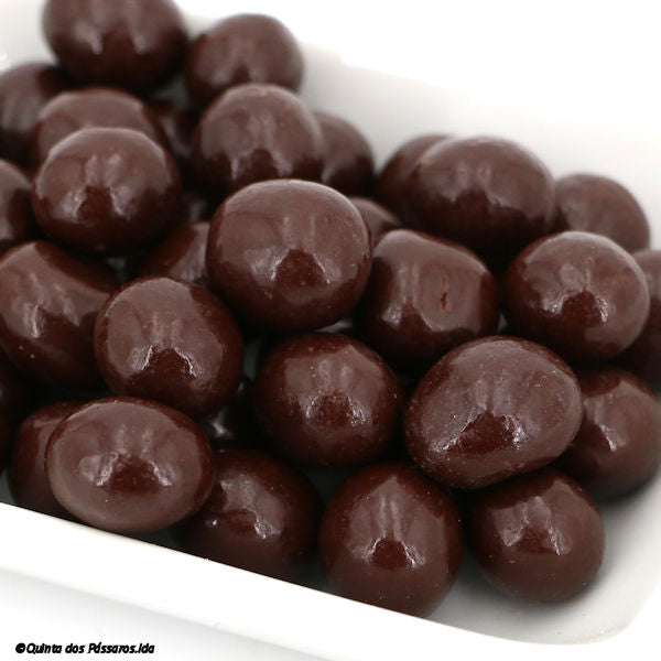 Kaffeebohnen in Zartbitterschokolade / Grãos de café com chocolate negro, 200g