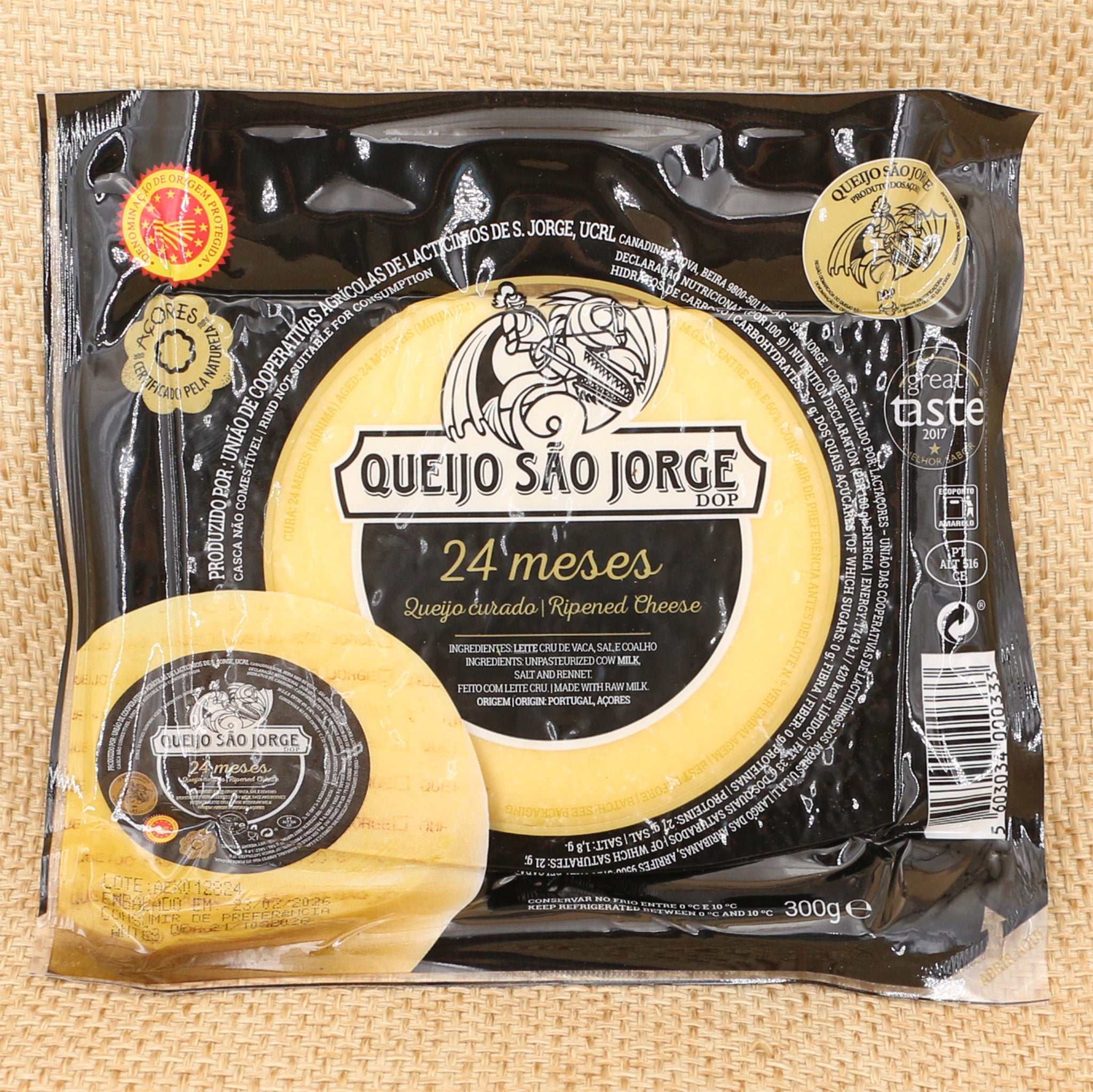 Käse Azoren, 24 Monate gereift / Queijo São Jorge DOP 24 meses, 300g