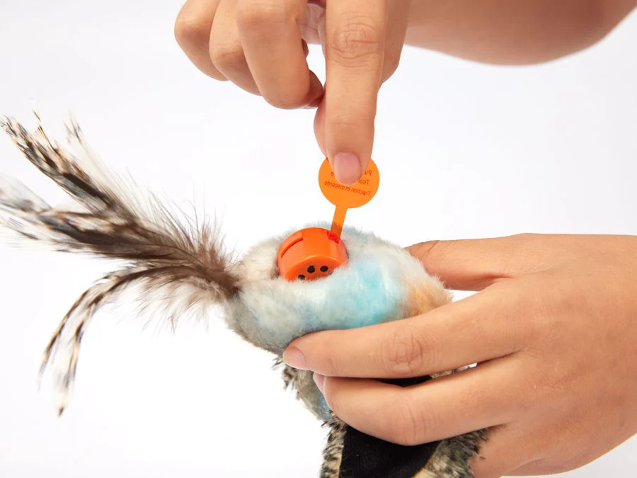 Katzenspielzeug blauer Vogel mit Katzenminze / Fofos Pássaro Azul com Penas - Image 4