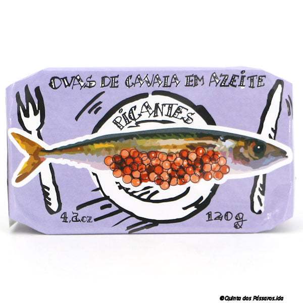 Kaviar-Rogen der Makrele in Olivenöl, pikant / Cântara / Ovas de cavala em azeite, picante, 120g