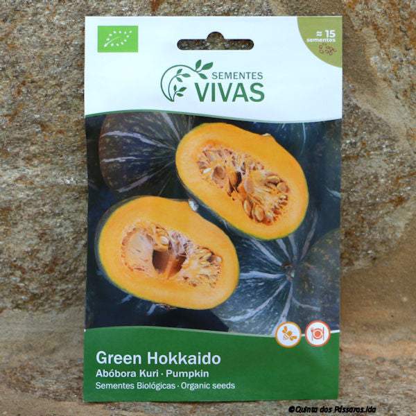 Kürbis grüner Hokkaido Saatgut / Sementes de abóbora green hokkaido, Bio, unidade