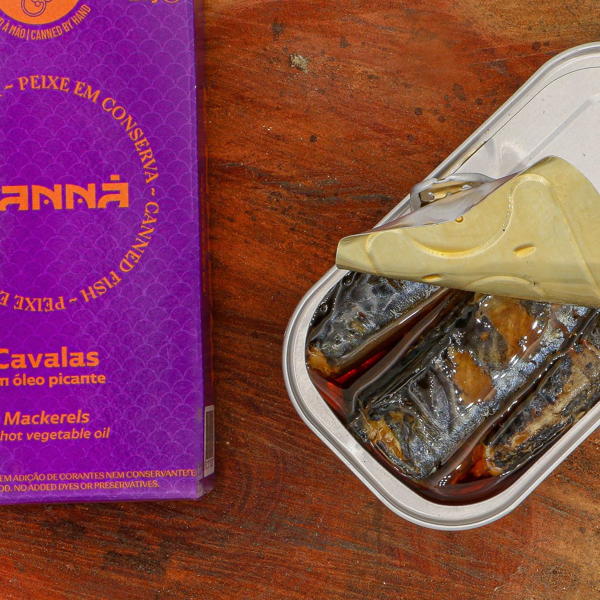 Makrele in Pflanzenöl pikant / Manná / Cavalas em óleo picante, 120g