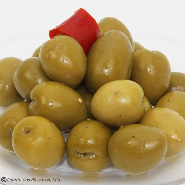 Olive grün Gordal pikant mit Stein / Azeitona verde gordal picante com caroço, 500g