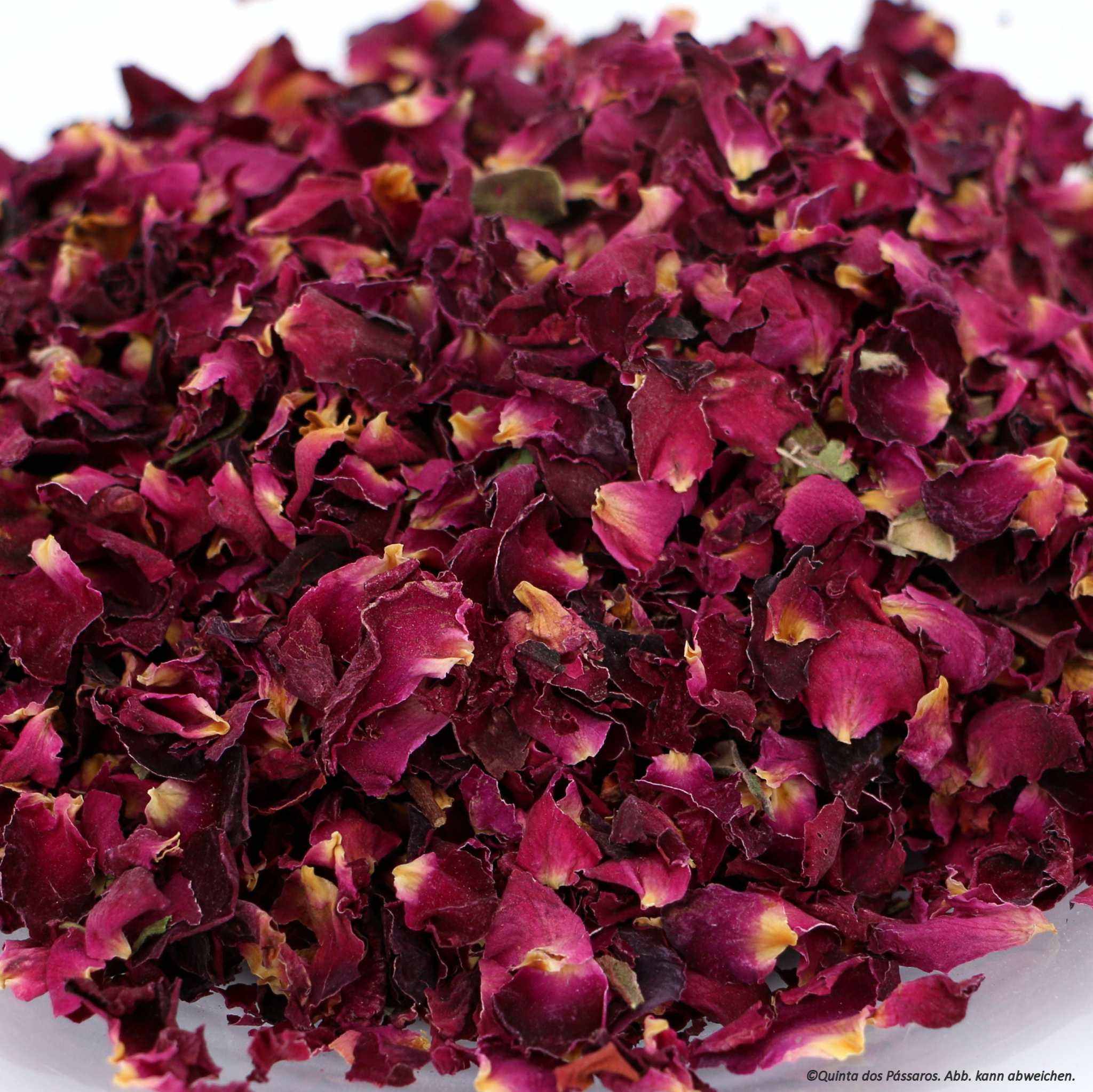 Rosenblütenblätter rot ganz / Pétalas de rosa vermelhas inteiras, 100g