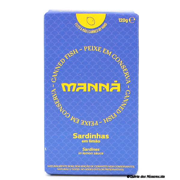 Sardine in Pflanzenöl mit Zitrone / Manná / Sardinhas em oleo vegetal e limão, 120g