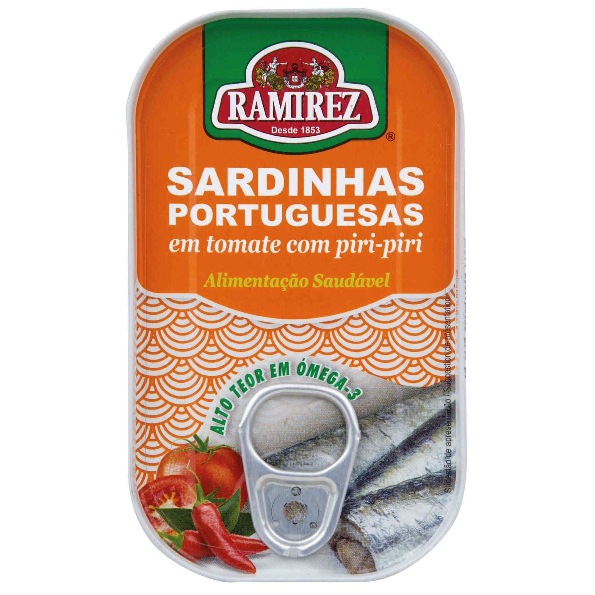 Sardinen in Tomate pikant / Ramirez / Sardinhas em tomate e piri piri, 125g