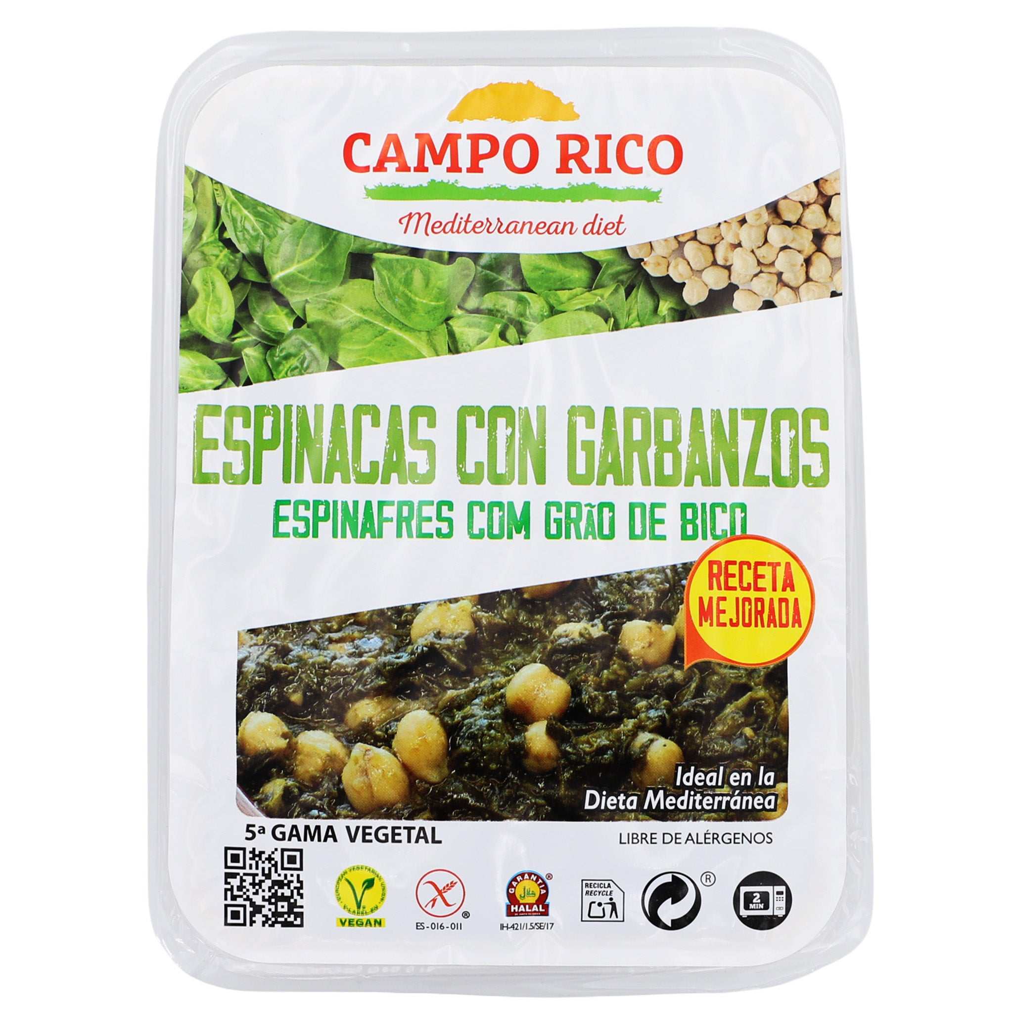 Spinat mit Kichererbsen / Campo Rico / Espinafre com grao de bico, 360g - Image 2