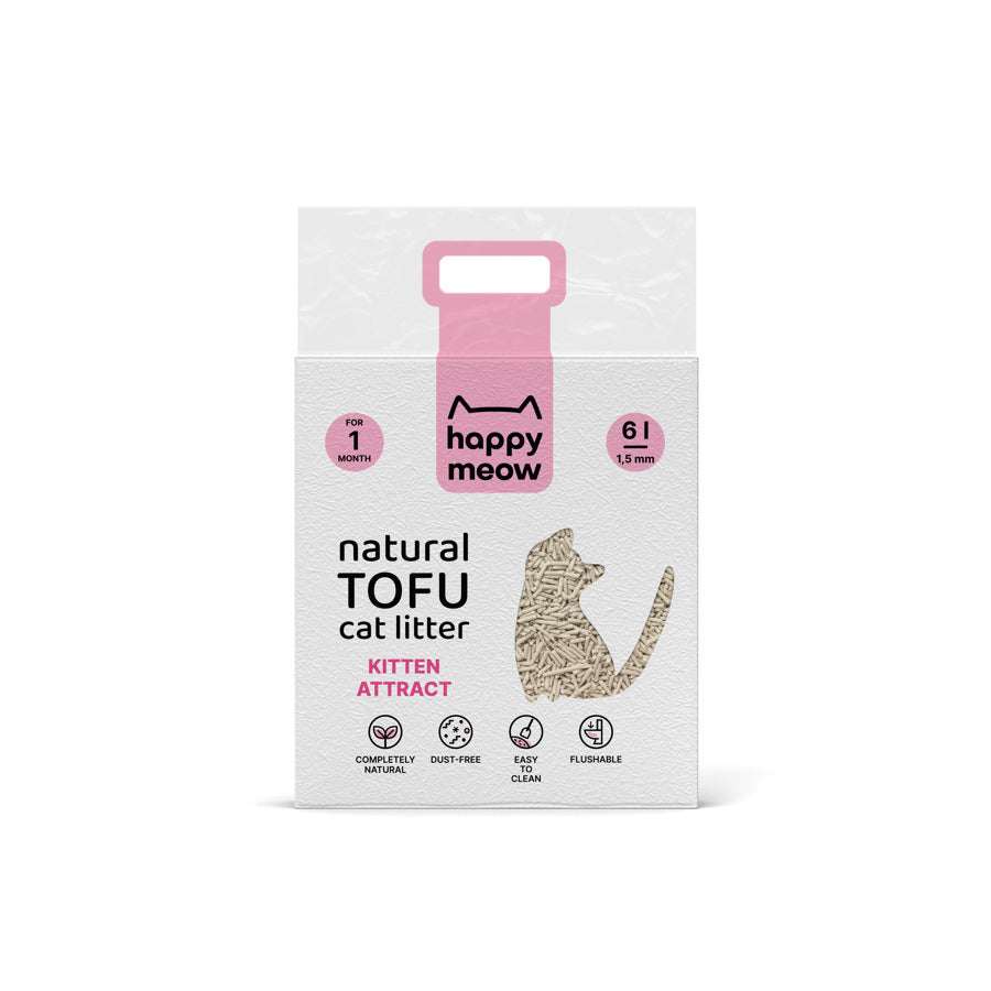Tofu Katzenstreu Kitten Attract / Happy Meow / Areia Tofu Kitten Attract, 6L - Image 2