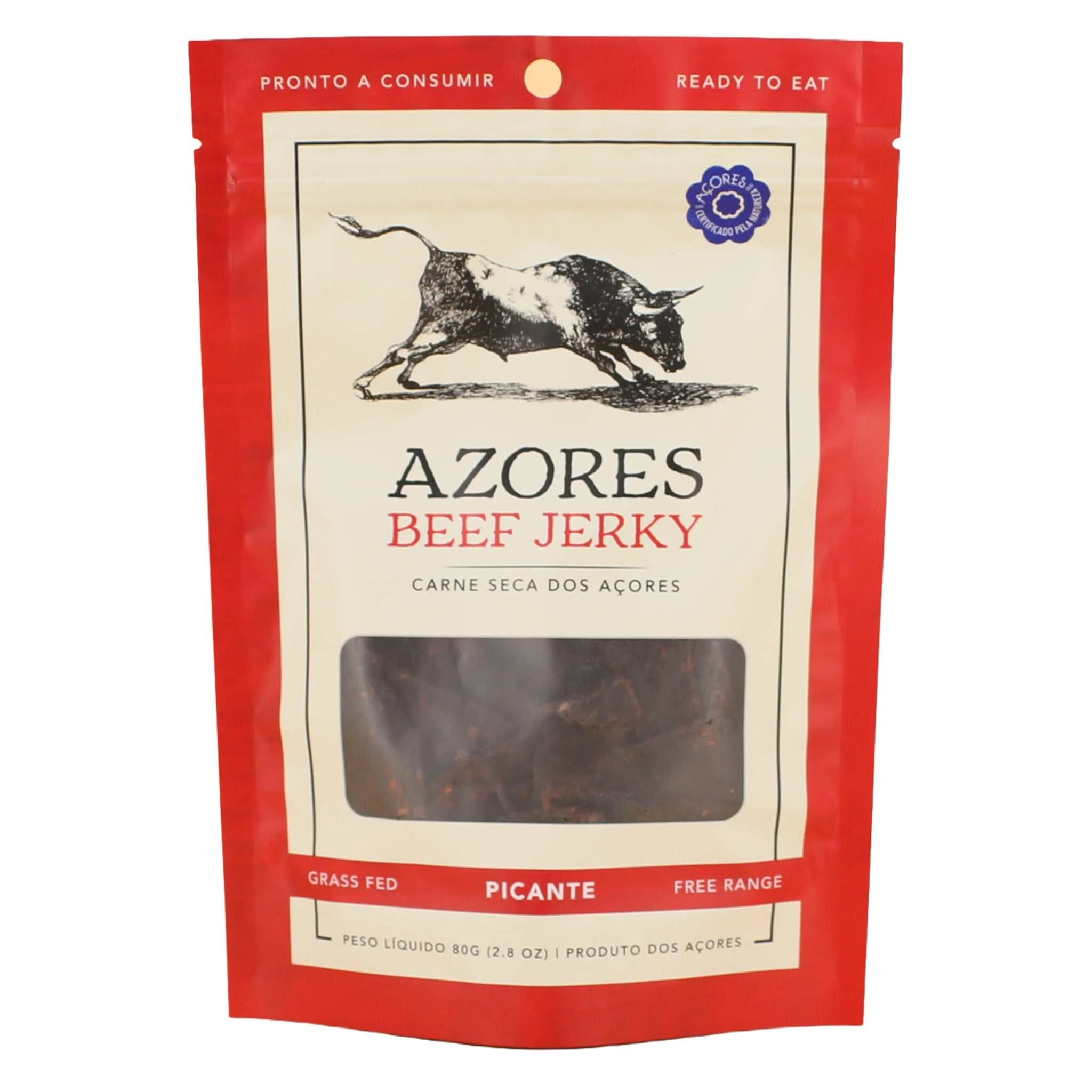 Trockenfleisch Pikant der Azoren / Azores Beef Jerky / Carne seca picante açores, 80g