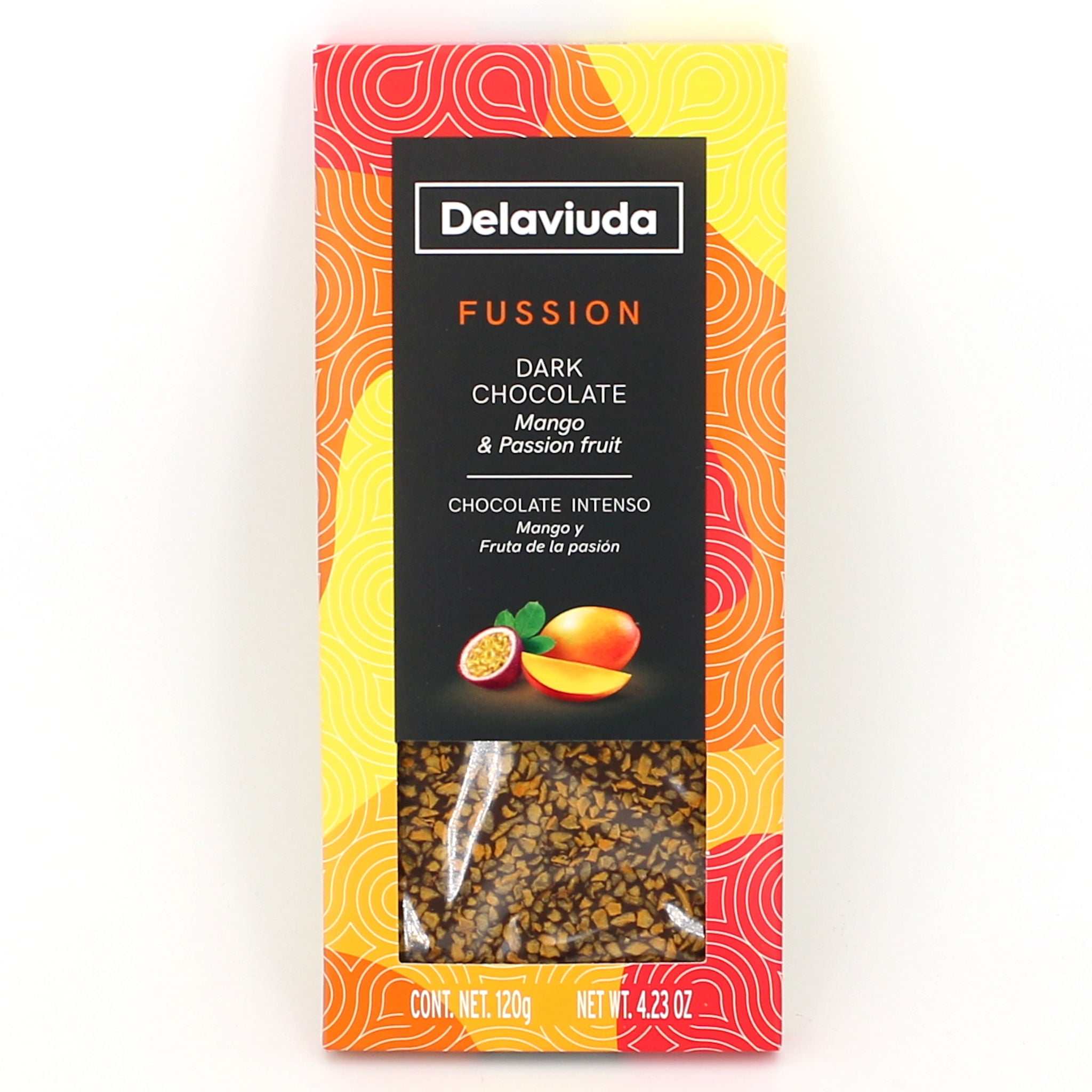 Zartbitterschokolade Mango & Maracuja / Chocolate negro manga e maracujá, 120g - Image 2