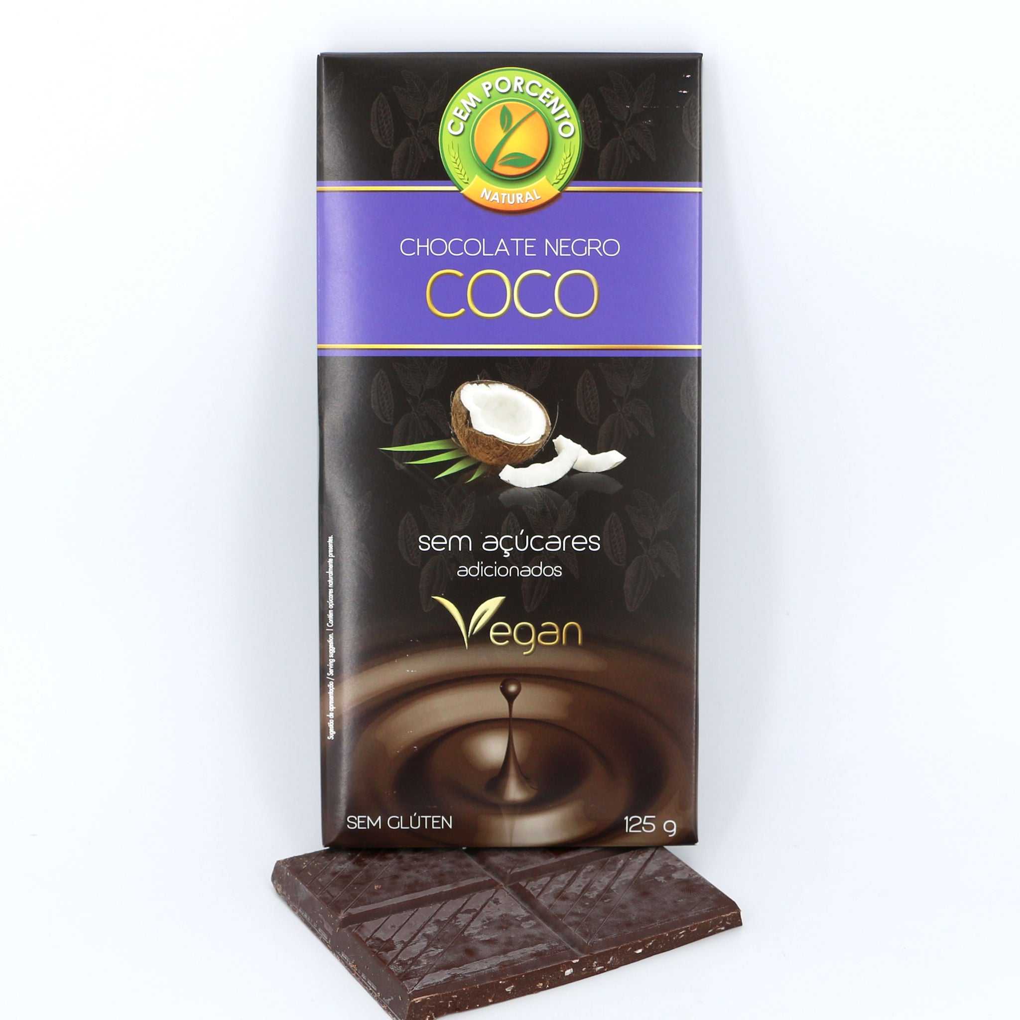 Zartbitterschokolade mit Kokos / Chocolate negro com coco, 125g