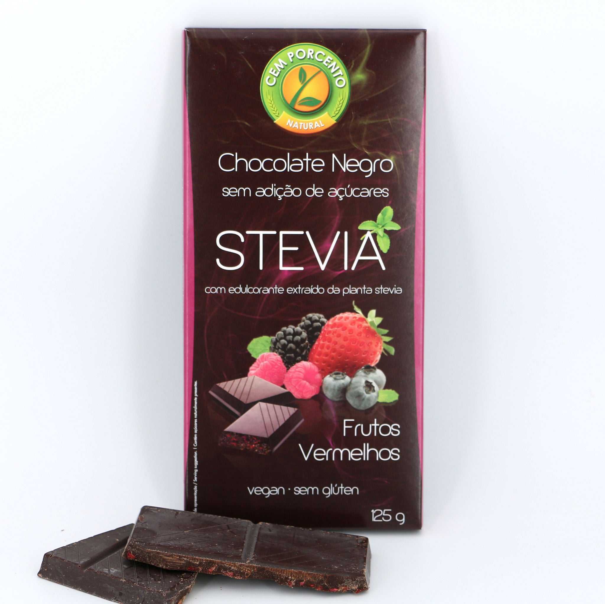 Zartbitterschokolade mit roten Beeren / Chocolate negro com frutos vermelhos, 125g