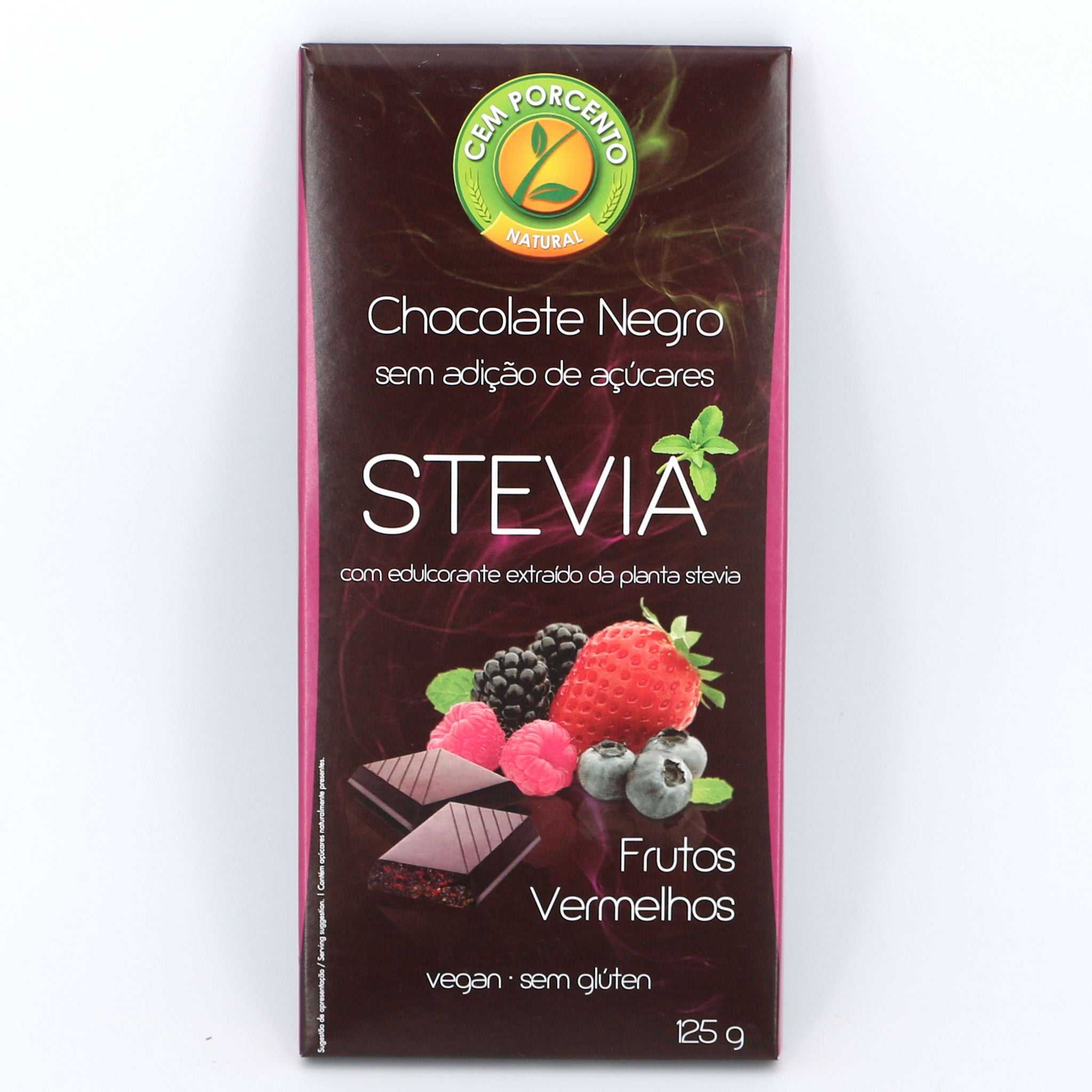 Zartbitterschokolade mit roten Beeren / Chocolate negro com frutos vermelhos, 125g - Image 2