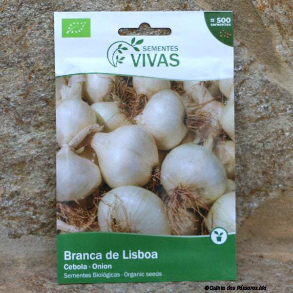 Zwiebeln weiß de Lisboa Saatgut / Sementes de cebola branca de Lisboa, Bio, unidade